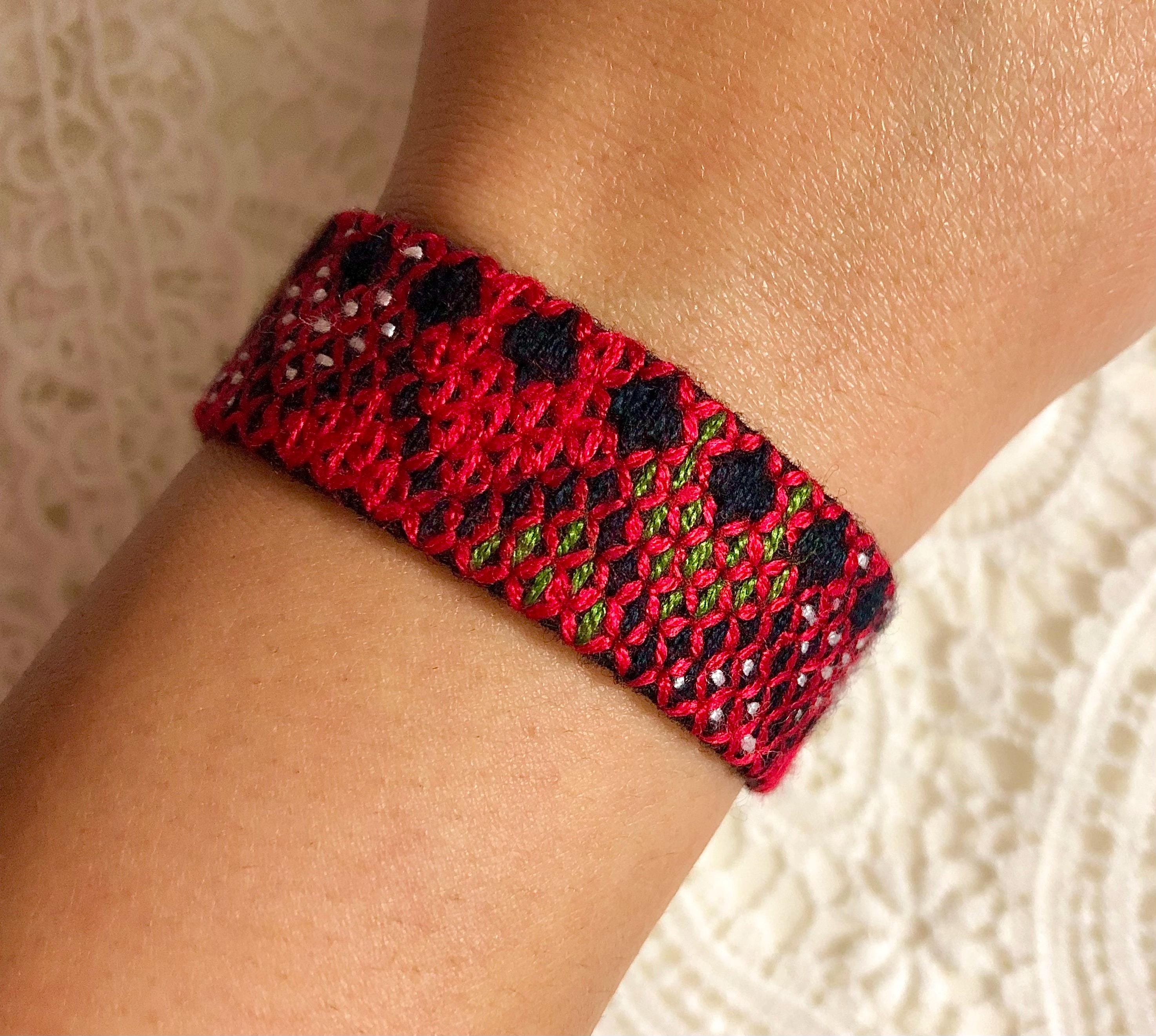 Handmade Persian bracelet, embroidered, needlework balochi, soozandoozi, Sistani jewelry, Baluchi jewellery, Persian art, Persian jewellery