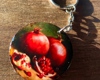 Anar handmade Wooden keychain pomegranate keychain Persian accessories Persian gift Persian style Persia Symbol pomegranate keychain