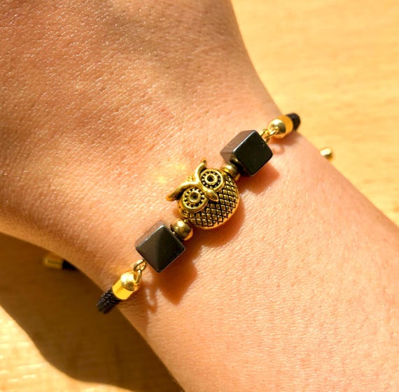 Handmade Adjustable Natural Hematite Bracelet Healing Stone