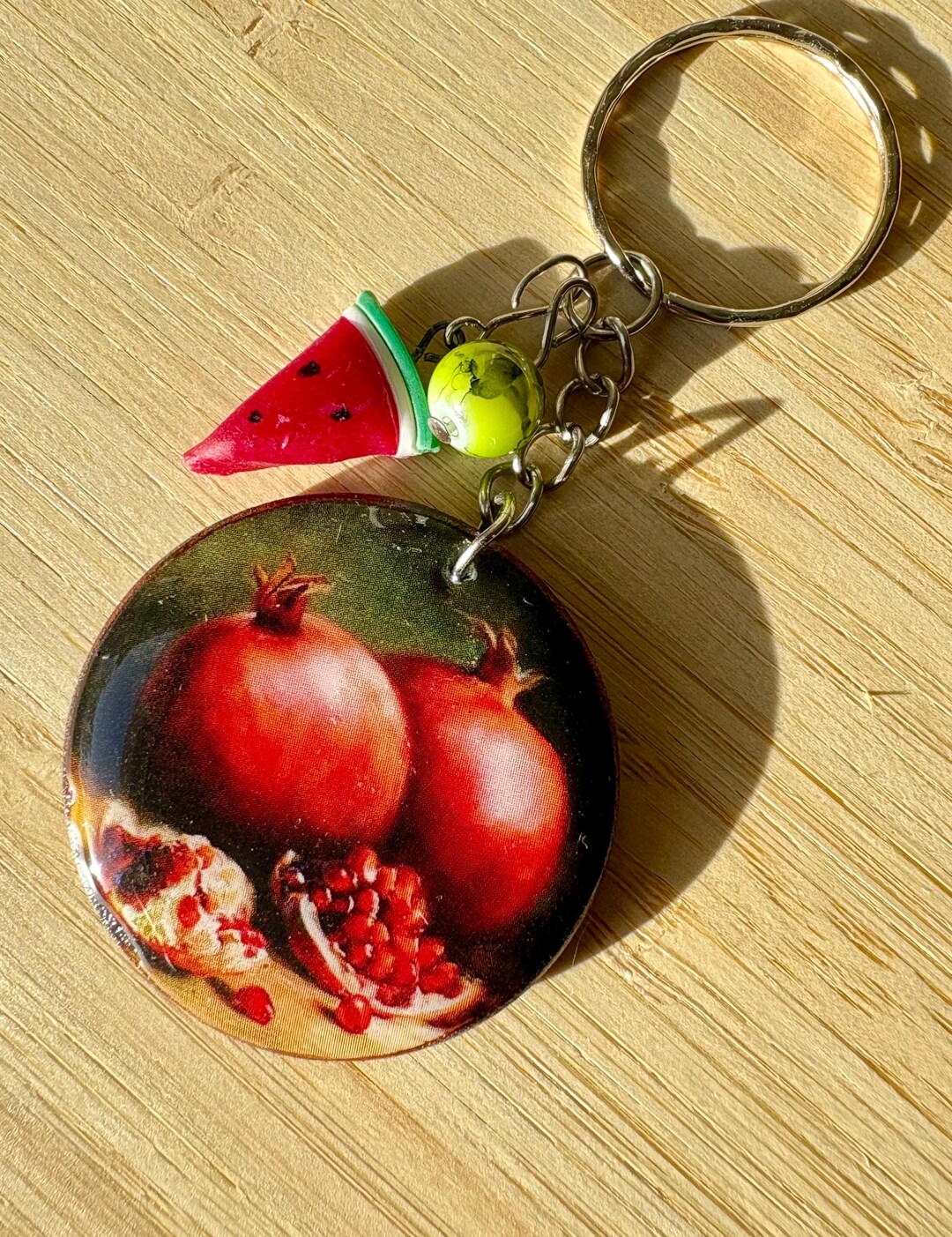 Anar Handmade Wooden Keychain Pomegranate Keychain Persian Accessories ...