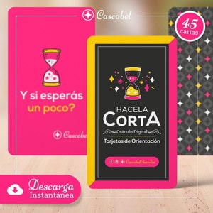 Make It Short - Digital Oracle - Printable - oracle cards in Spanish. DIY printable deck of cards. Instant download!