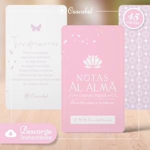 Soul Notes - Digital Oracle - Printable - oracle cards in Spanish. DIY printable deck of cards. Instant download!