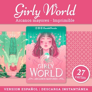 Girly World Tarot - Printable Major Arcana in Spanish - DIY Card Deck