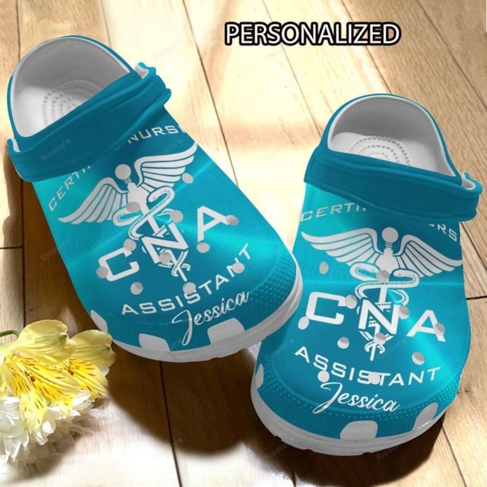 CNA Nurse Personalized Custom Name Crocs Crocband Clog Nurse Etsy