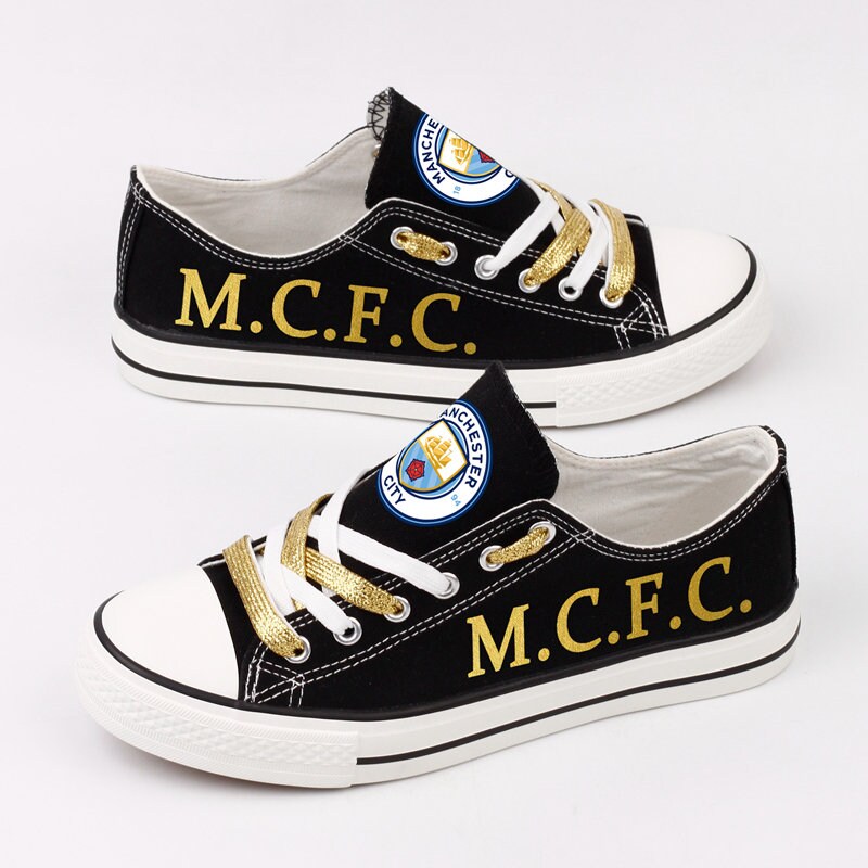 Manchester City Low Top Shoes Soccer Football Custom Shoes Etsy