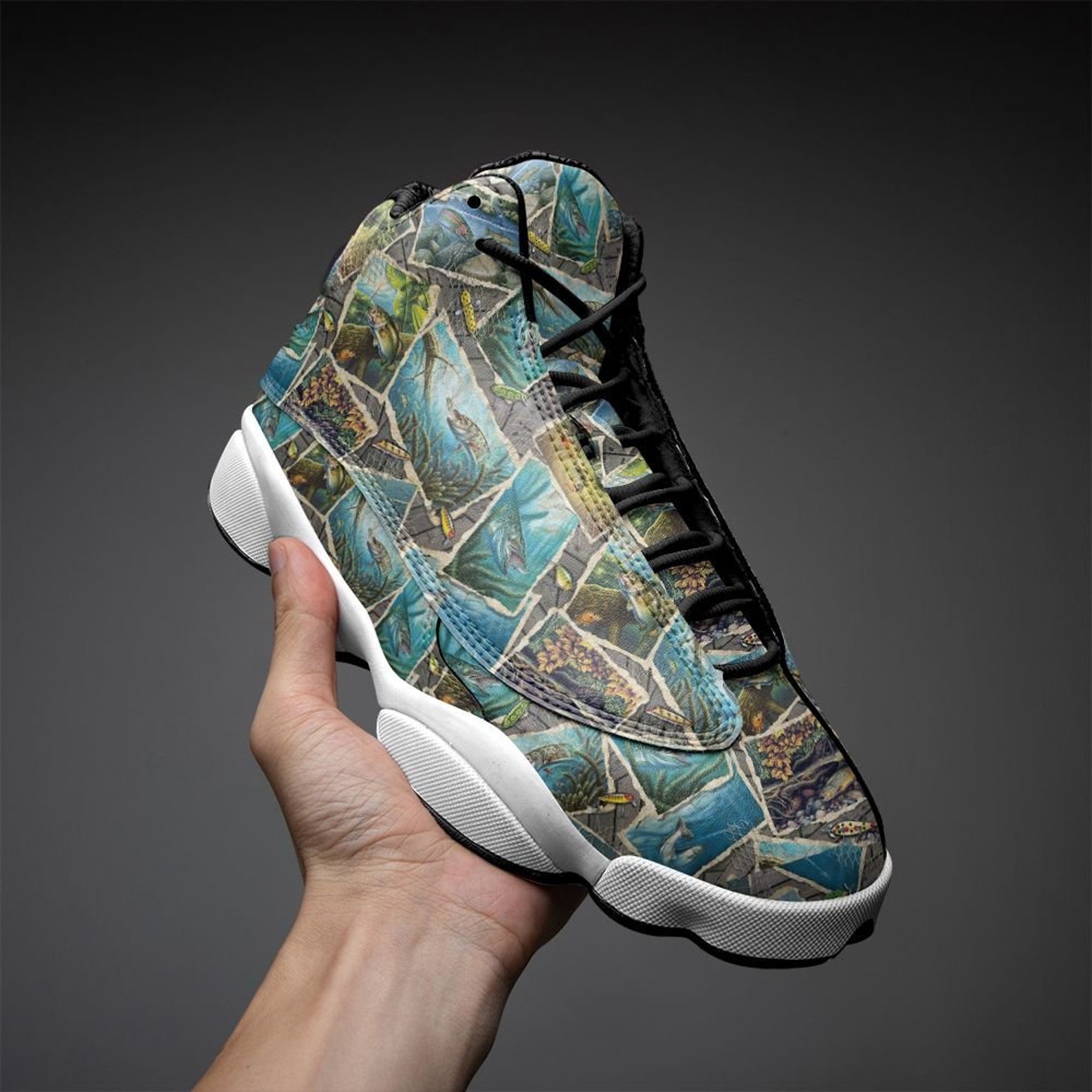 Love Fishing Jordan 13 Shoes Etsy