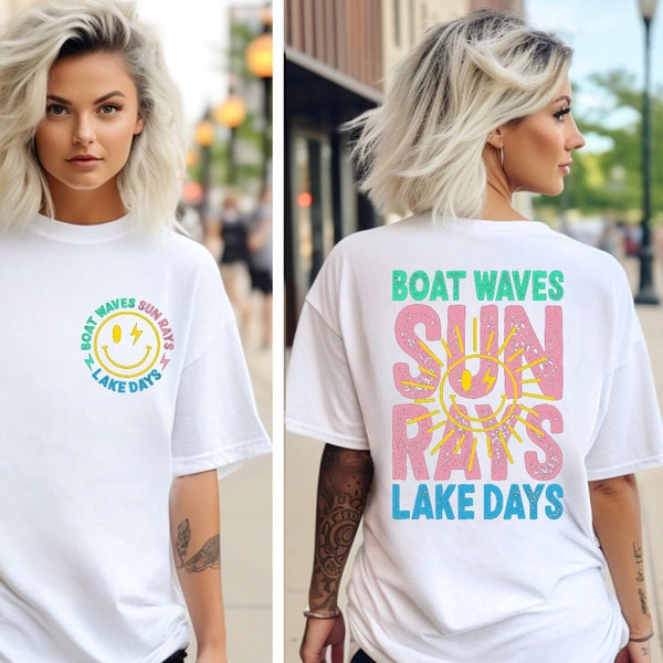 Sun Rays Shirt, Summer T-shirt, Boat Waves Sun Rays Lake Days, Retro Summer Shirt, Hello Summer Tshirt, Beach Shirt, Beach Vibes Shirt