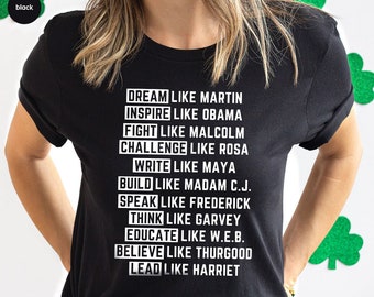 African American Activists Shirt, Black History T-Shirt, Black Pride Shirt, Gift For Activist, Rosa Parks Shirt, Martin Luther King Jr. Tee