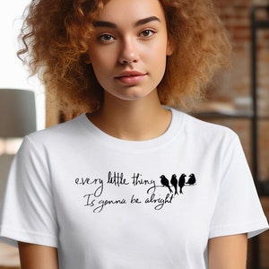 Three Little Bird Shirt, Reggae TShirt, Peace Shirt, Hippie T Shirt, Every Little Thing Gonna Be Alright, Jamaican T Shirts, Song Lyrics Tee