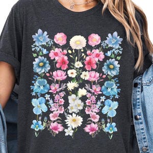 Trans Pride Wildflower Shirt, Subtle Trans Pride Shirt, Floral LGBTQ Shirt, Cottagecore Trans Pride Shirt, Feminist Shirt, Transgender Shirt