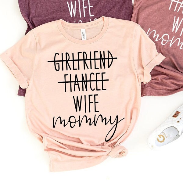 Girlfriend Fiancee Wife Shirt, Honeymoon Shirt, New Dad T Shirt, New Mom TShirt, Husband Daddy Wife Mommy Shirt, Matching Parents Tees