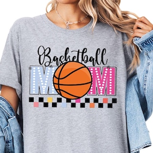 Colorful Basketball Mom Tee, Basketball Mom Shirt, Cute Basketball Mom Tee, Basketball Season Mom Shirt, Basketball Shirt, Mother Day Shirt