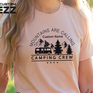 Camping Crew Shirt, Custom Camping Tshirt, Camper Shirt, Gift for Camper, Camp Shirt, Camping T-shirt, Camper Tshirt, Gift for Camping
