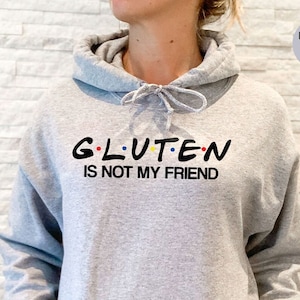 Celiac Disease Hoodies, Funny Gluten Long Sleeve Shirts, Gluten Free Diet Crewneck Sweatshirt, Celiac Awareness Gift, Gluten Free Gifts