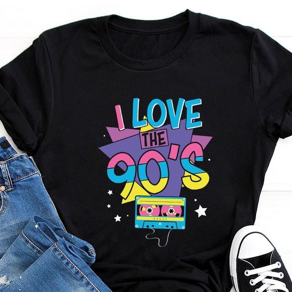 I Love The 90's Shirt, 1990s Vintage Tshirt, Retro 90's Rock, 90s Birthday Shirt, 90s Party Tee, 90s Birthday, 90’s Graphic Tee, 90s Hip Hop