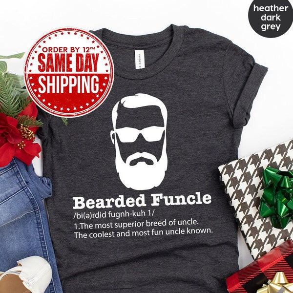 Funny Uncle Shirt, Bearded Funcle Shirt, Bearded Funcle Definition Shirt, Funny Family Gift,Uncle T Shirt,Bearded Uncle Shirt, Uncle Gift