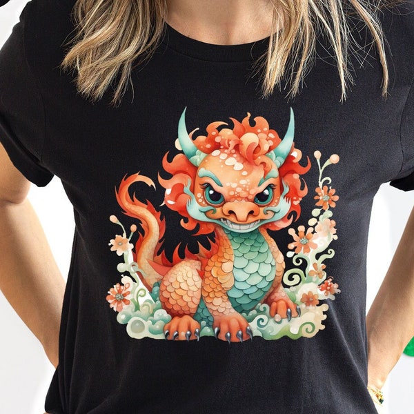 Cute Lunar New Year Shirt, Chinese Dragon Shirts, Chinese New Year Shirts, Year of the Dragon Gifts, Dragon Shirts for Kids, Dragon Shirts