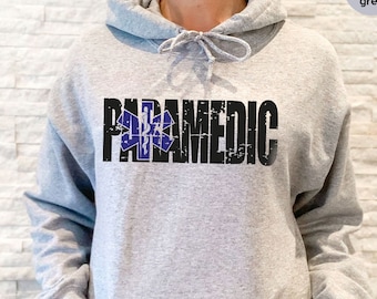 Paramedic Long Sleeve Shirt, Paramedic Crewneck Sweatshirt, Star of Life Hoodie, Paramedic Gift,Gifts for Coworkers, Unisex Paramedic Outfit