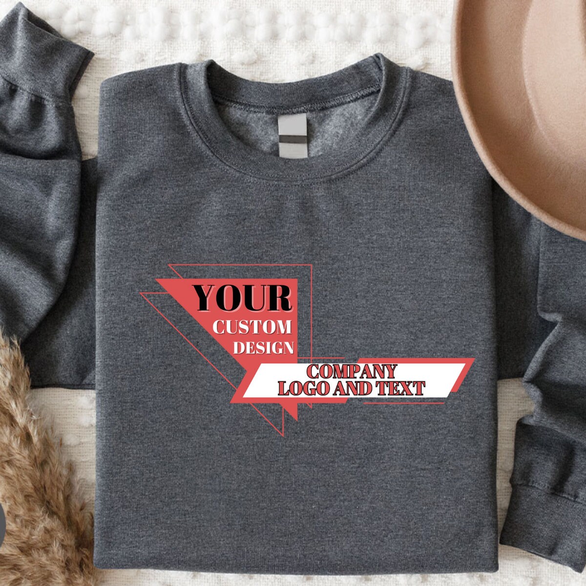 Custom Logo Long Sleeve Shirts, Crewneck Custom Sweatshirt, Custom Picture Hoodie, Custom Text Sweatshirt, Custom Design Long Sleeve Shirt
