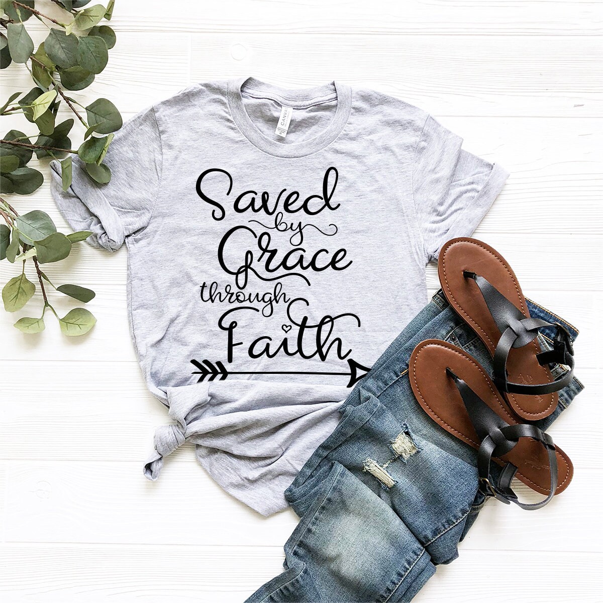 Women's By Grace Through Faith Printed Polo Shirt