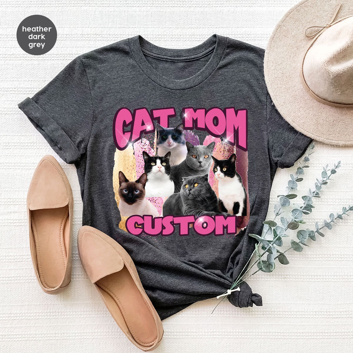 Discover Customized Cat Mom Shirt, Custom Cat Owner T-Shirt