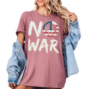 No War Peace Sign USA Flag Shirt, Anti War T-Shirt, American Peace Symbol Graphic Shirt, Protest Unisex Shirt, Activist Shirt, Freedom Shirt