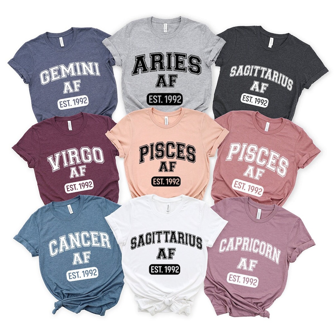 Custom Zodiac Shirt, Personalized Year Zodiac Tshirts, Gifts for Friend