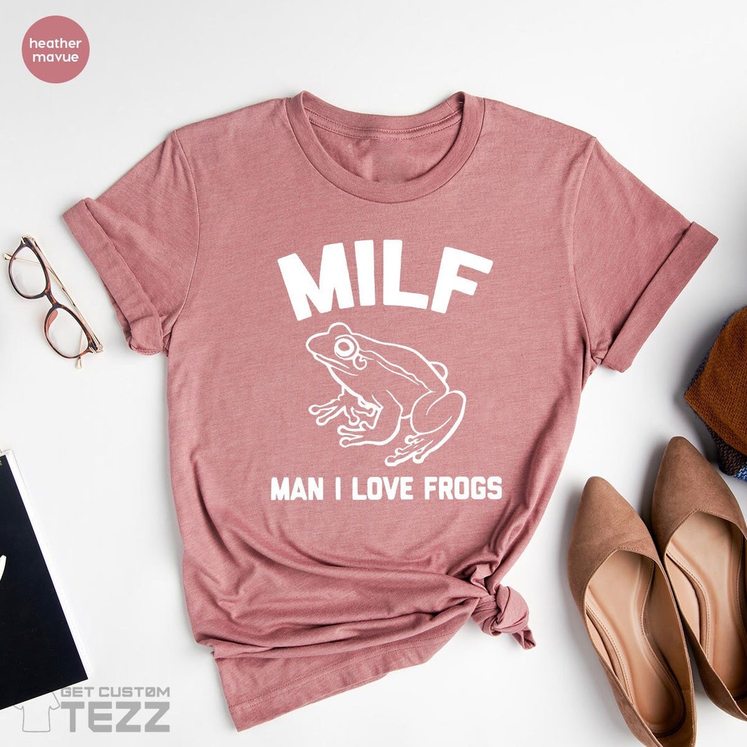 M.I.L.F. Man, I Love Frogs Shirt Vintage Funny Unisex Tshirt, Funny — free download
