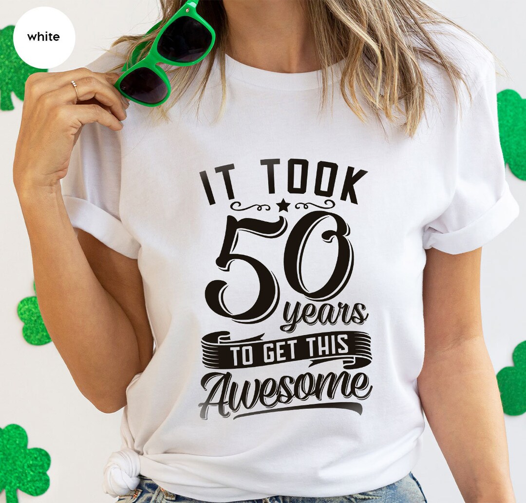 50th Birthday Gift 50 Yr Years Old Funny Square Root T Shirt main image 1