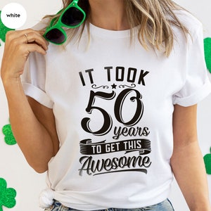 50th Birthday T-shirt, Funny Birthday Shirt, Awesome Birthday Shirt, 50 Years Shirt, Birthday Party Tees, Well Aged, Gift for 50 Old
