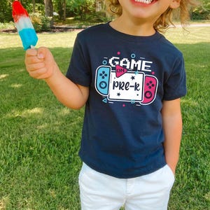 Game On Pre-K Shirt, Cute Back to School Preschool Gamer Shirt, First Day of Pre-K Shirt, Video Gamer Kids Gift Shirt, Gift T-Shirt for Kid