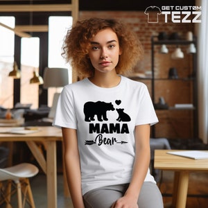 T-shirt Mama Bear Arrow Pour Maman - 100% Coton, Tailles S à 3XL, Neuf, Qualité Supérieure
