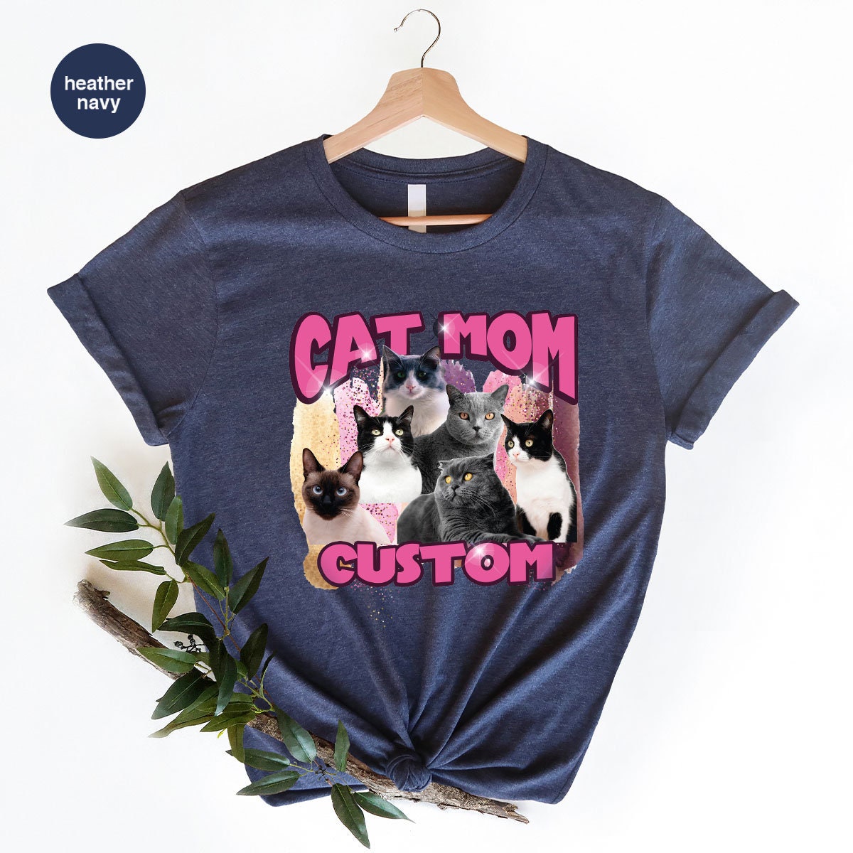 Discover Customized Cat Mom Shirt, Custom Cat Owner T-Shirt