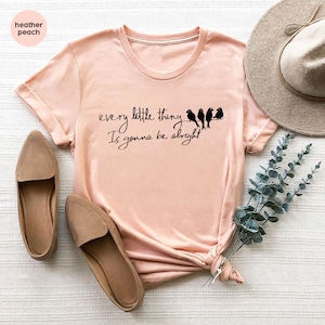 Three Little Bird Shirt, Reggae Shirt, Peace Shirt, Hippie Tees, Every Little Thing Gonna Be Alright, Jamaican T-Shirts, Song Lyrics Tee