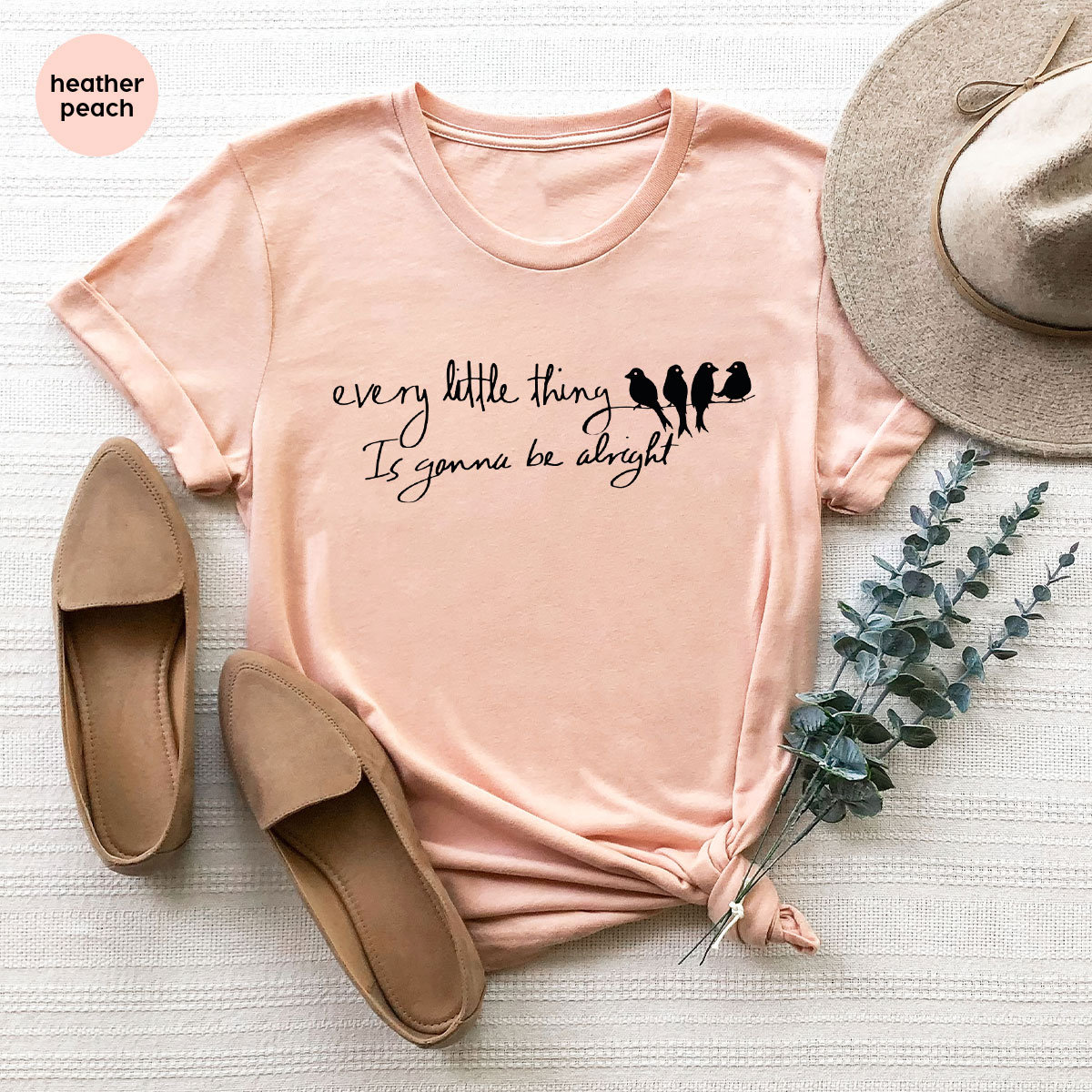 Three Little Bird Shirt, Reggae Shirt, Peace Shirt, Hippie Tees, Every Little Thing Gonna Be Alright, Jamaican T-Shirts, Song Lyrics Tee