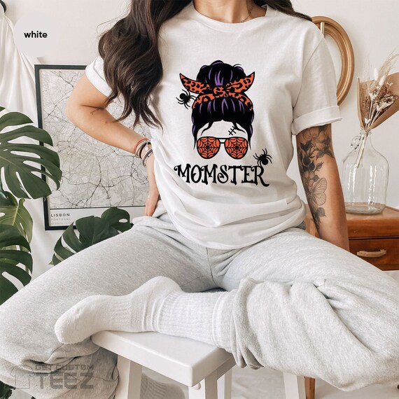 Momster Shirt, Mom T Shirt, Spooky Season TShirt, Halloween Shirt for Mom, Halloween T Shirt, Halloween Party Shirt, Spooky Vibes T Shirt