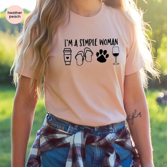 Womens I'm A Simple Woman Beer Flip Flops Dogs Jeeps Tshirt Womens I'm A Simple Woman Beer Flip Flops Dogs Jeeps Tshirt