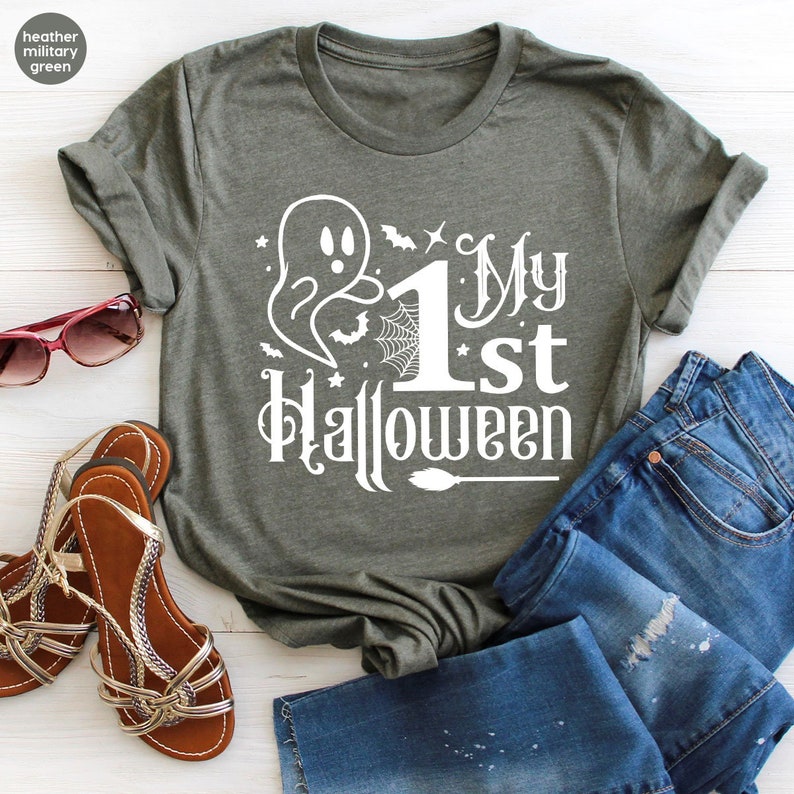 First Halloween Shirts, 1st Halloween Tshirts, Cute Ghost Shirts