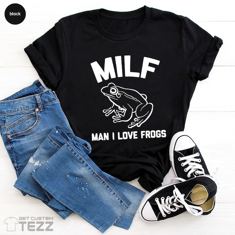 M.I.L.F. Man, I Love Frogs Shirt Vintage Funny Unisex Tshirt, Funny — free download