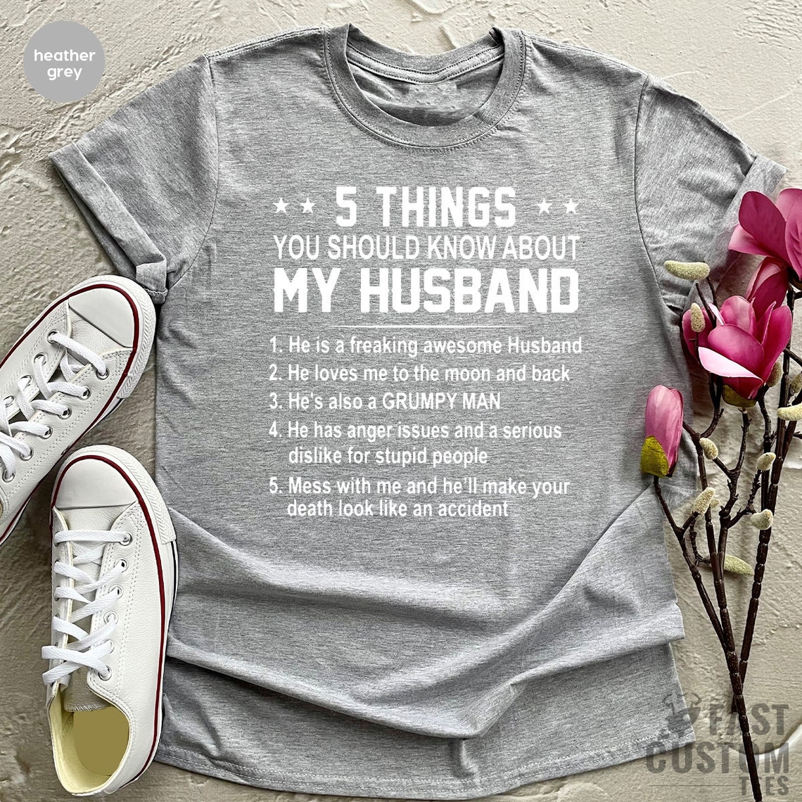 Funny Wife Shirt 5 Things You Should Know About My Husband T - Etsy
