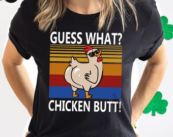 Funny Sarcastic Tshirts for Gift, Cute Chicken Butt Tshirt for Women, Unisex Chicken Farmer Shirts