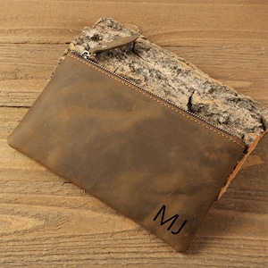 Cartera de cuero para madre, aniversario, regalo de cumpleaños, clip para billetes, cartera personalizada, regalo de Navidad
