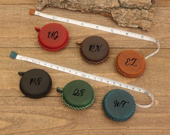 Personalized Leather Tape Measures, Leather Tape Measure Tool, Gift for Craftsmen, Designers, Homeowners, Grandpa, Grandma Ideal Gift