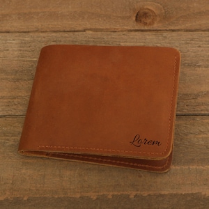 Cartera de cuero personalizada, carteras plegables para ella, para él, regalo del día del padre, cartera de cuero de grano completo para hombres, regalo de cumpleaños