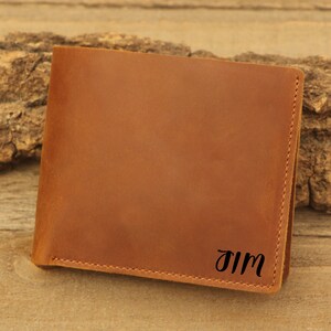 Cartera de cuero personalizada, cartera de cuero elegante y duradera, regalo para papá, mamá, regalo de cumpleaños