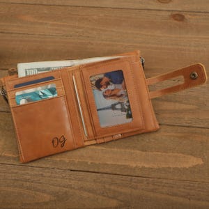 Portefeuille en cuir personnalisé à double fermeture éclair, cadeau pour papa, maman, anniversaire, cadeau d'anniversaire, cadeau portefeuille en cuir gravé, cadeau de fête des pères