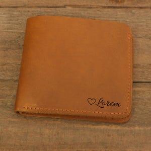 Carteras de cuero personalizadas, regalo plegable para hombres, regalo para mujeres, día del padre, cumpleaños, aniversario, billetera de cuero de grano completo para él, para ella