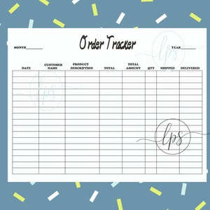 Order Tracker, Sales Tracker, Etsy Sales Tracker, Sales Planner, Business Tracker, Order Log, Sales Log, Organizer Sales, Inventory Tracker