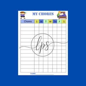 Chore Chart Printable List Printable Chore List Chore List - Etsy