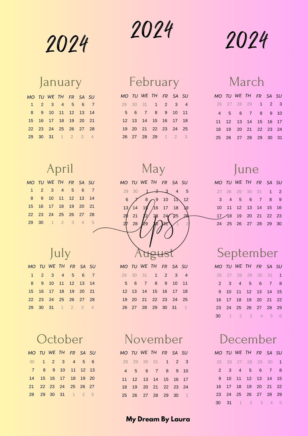 2025 Wall Calendar,1 2month Single Sheet Calendar, Monthly Calendar